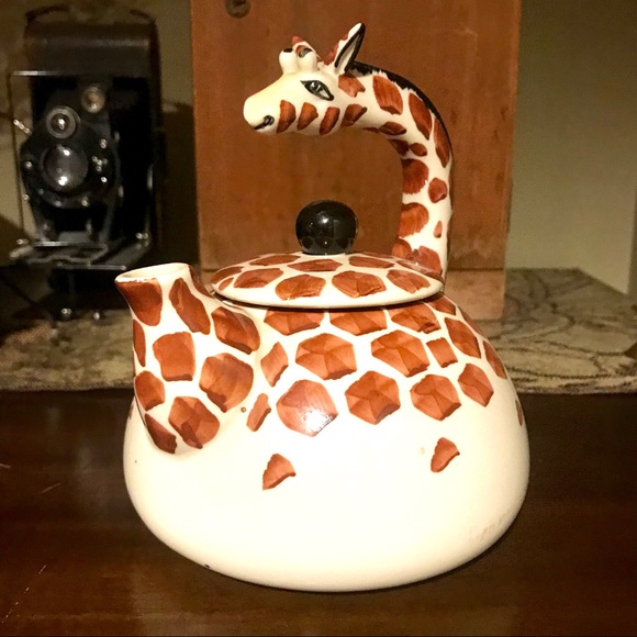 Blue Sky Other - GIRAFFE TEA pot ceramic animal TEAPOT decor